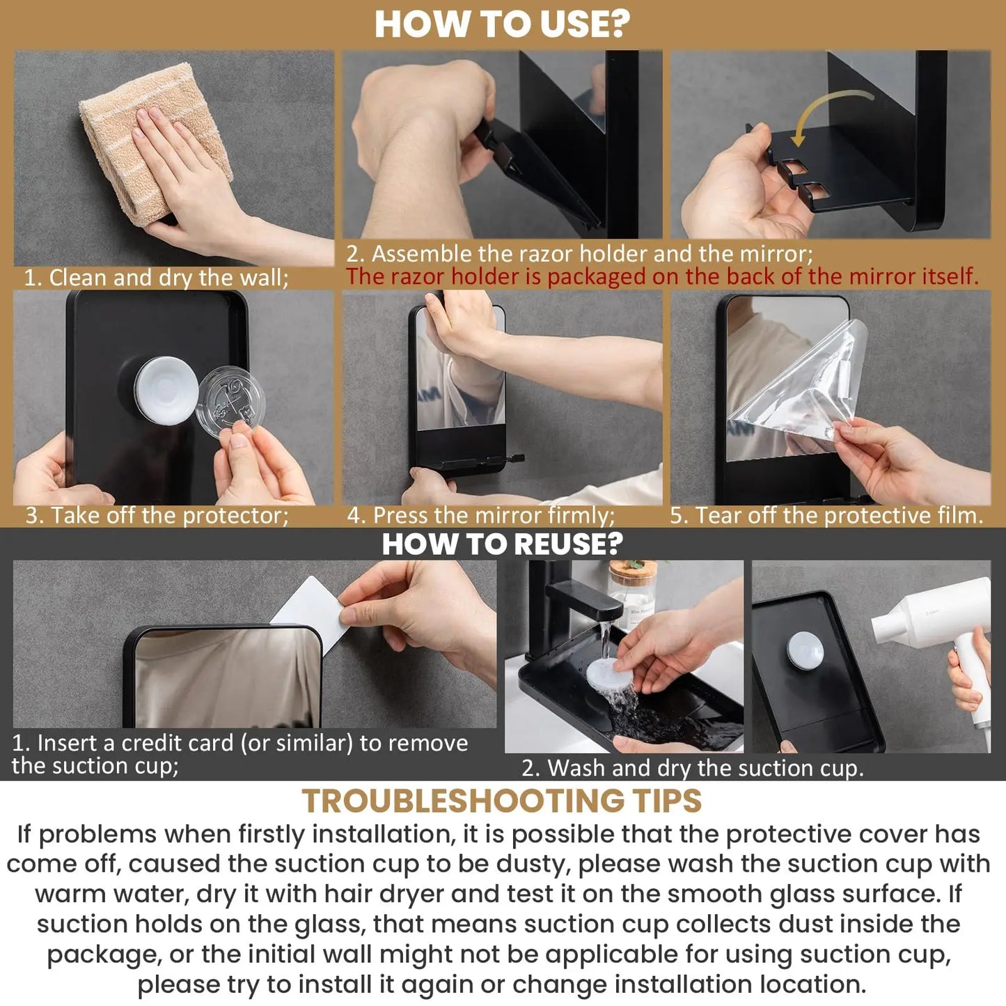 GM 110 | Fogless Shower Mirror